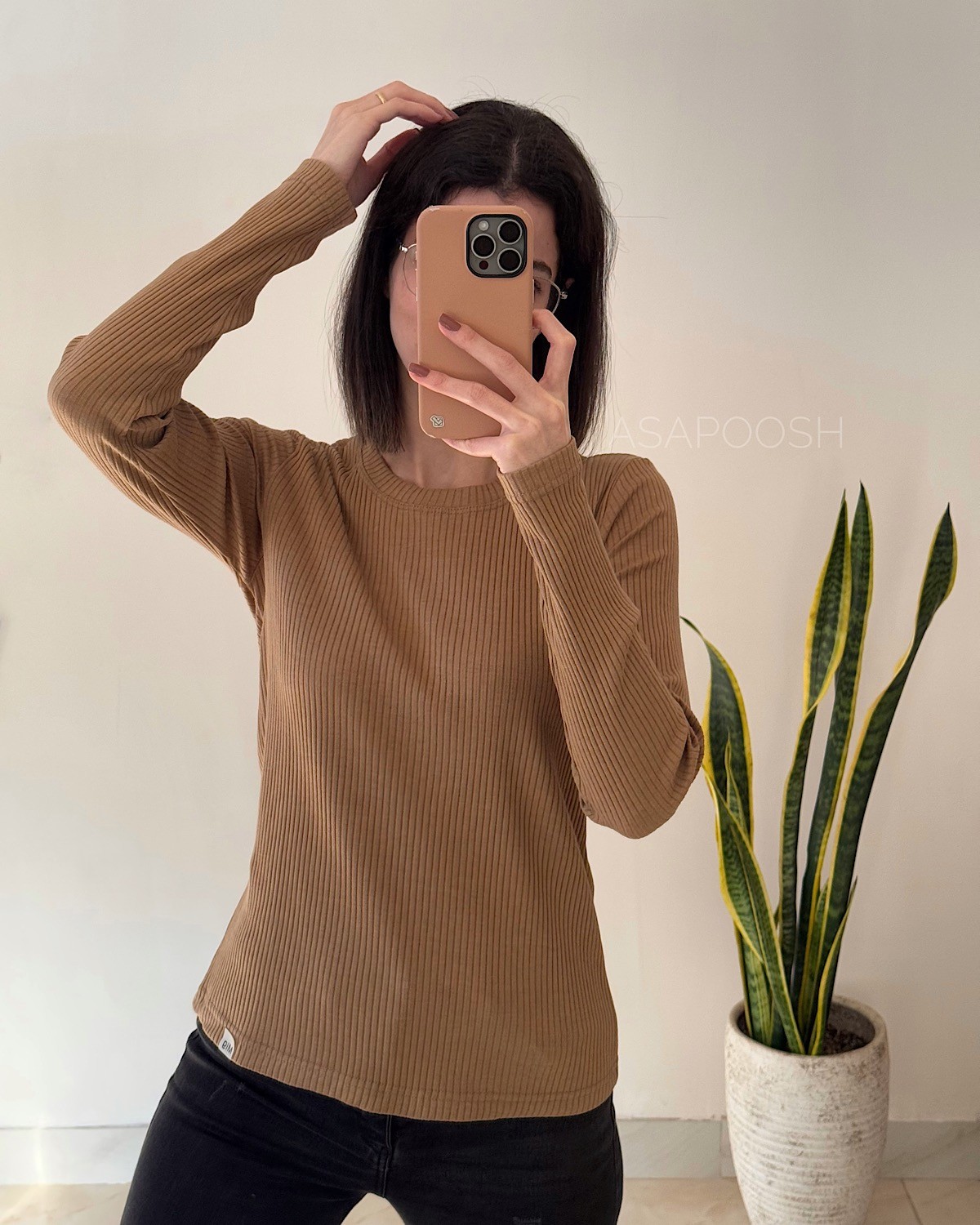 بلوز-کبریتی-یقه-گرد