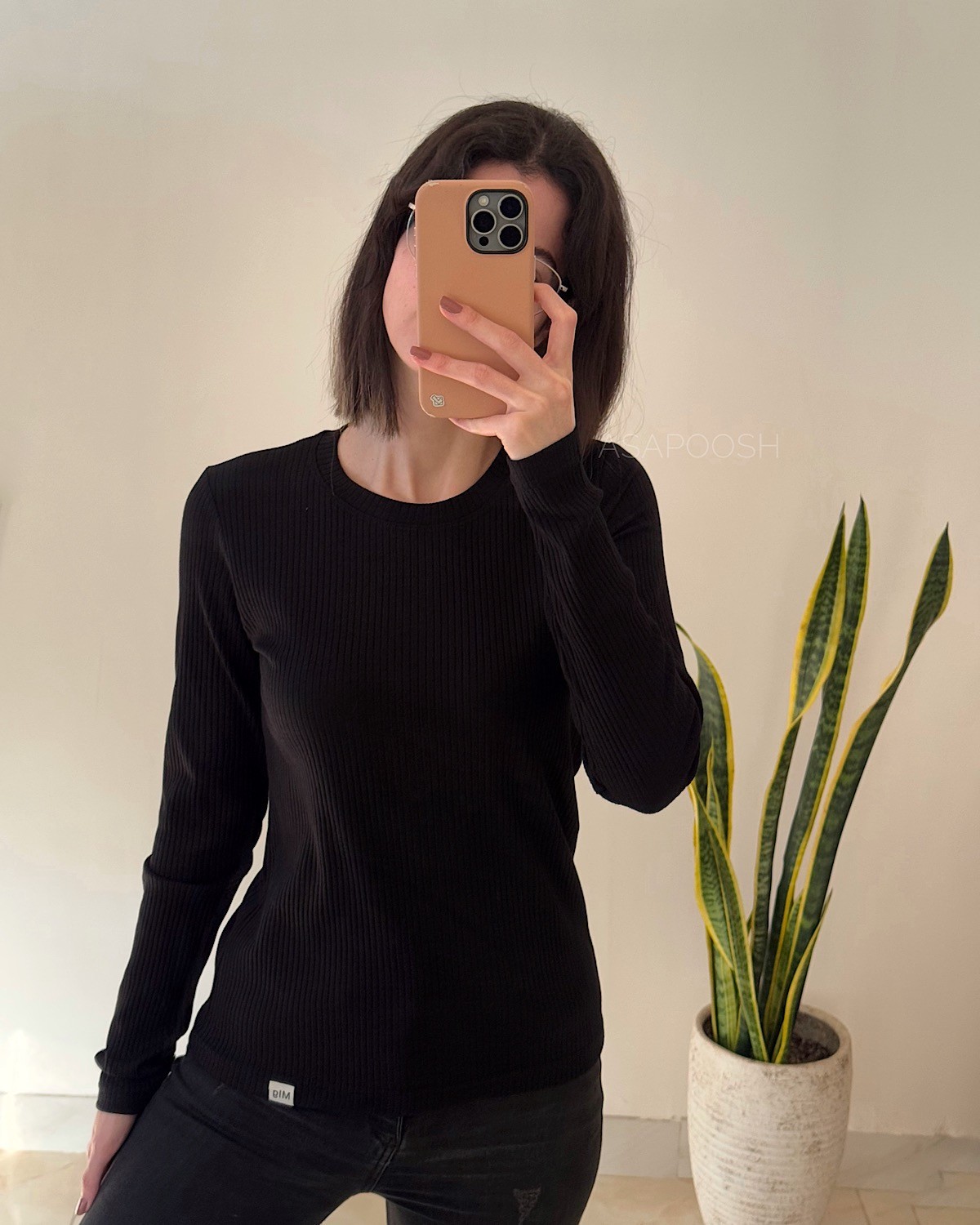 بلوز-کبریتی-یقه-گرد